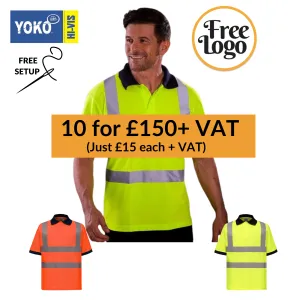 10 For £150 Yoko Hi-Vis Polo Shirt