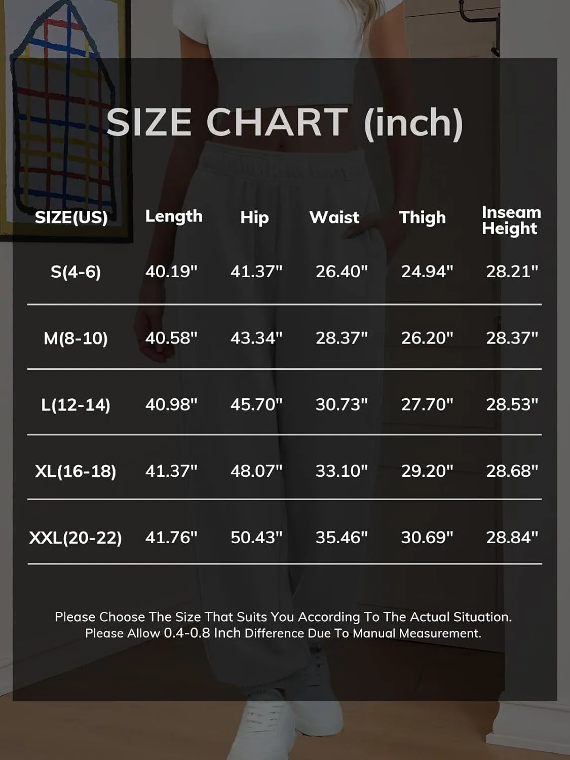 ATHMILE Sweatpants Women Baggy Lounge Pants Workout Gym Active High Waisted Comfy Joggers for Women