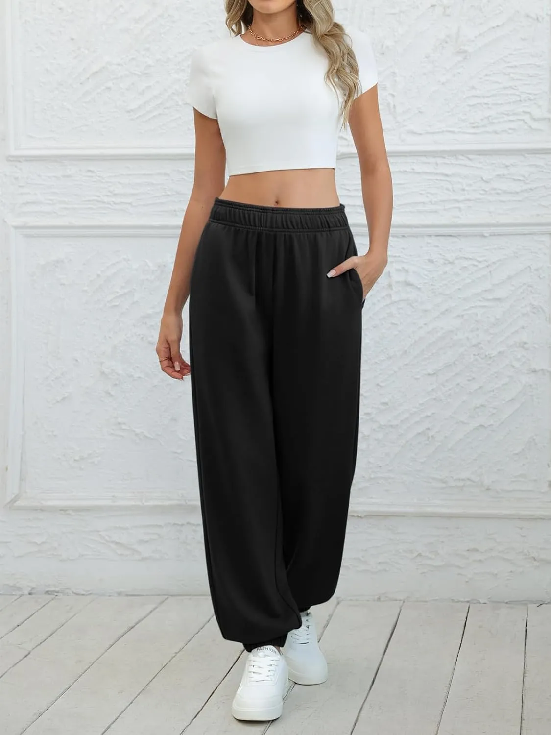 ATHMILE Sweatpants Women Baggy Lounge Pants Workout Gym Active High Waisted Comfy Joggers for Women