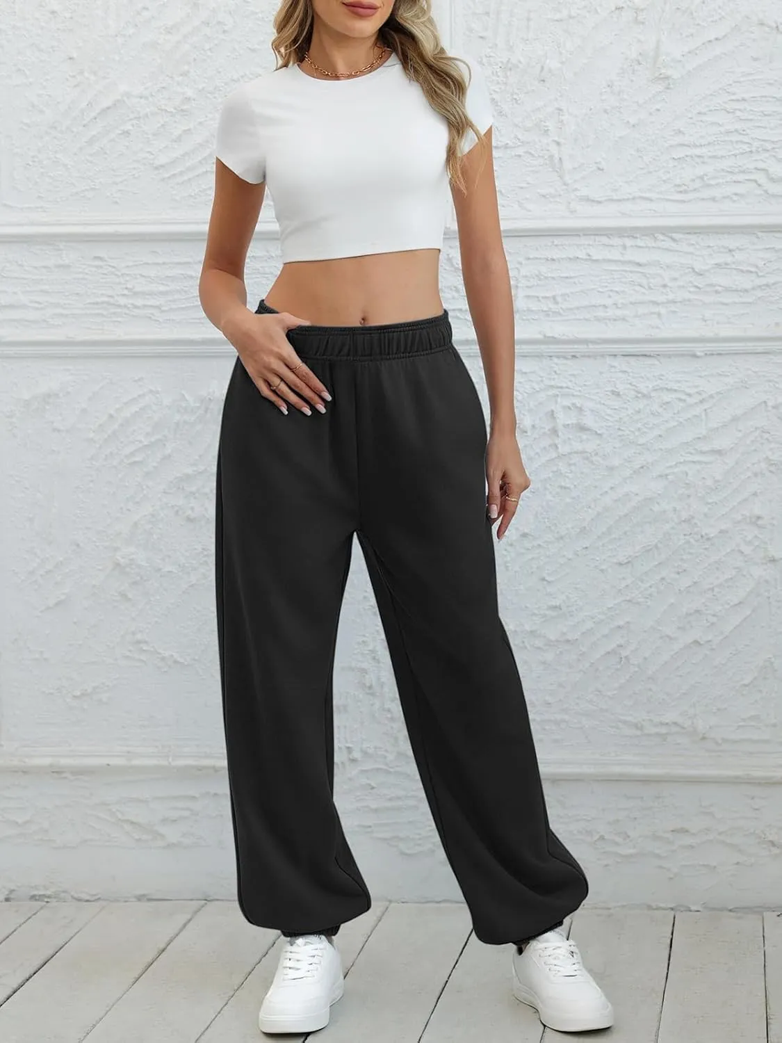 ATHMILE Sweatpants Women Baggy Lounge Pants Workout Gym Active High Waisted Comfy Joggers for Women