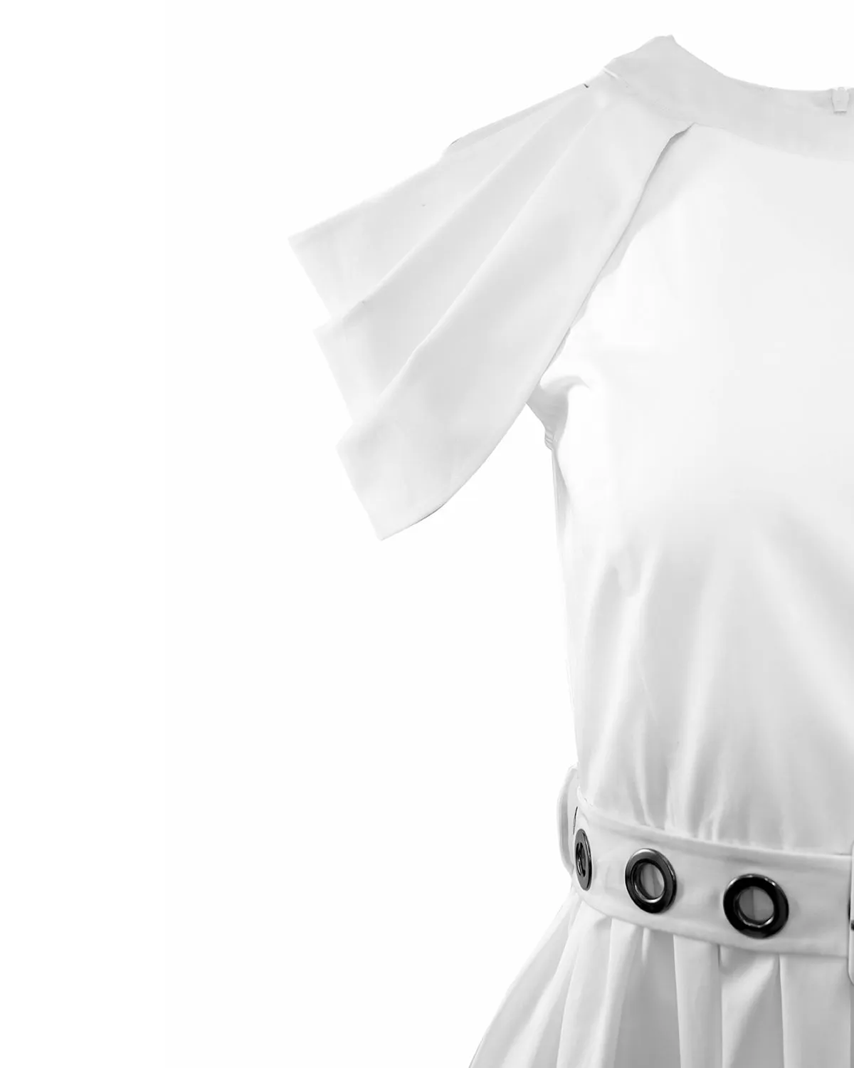 Echo Grommet Belted Dress