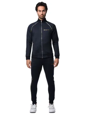 Gold Piping Tracksuit | BLACK