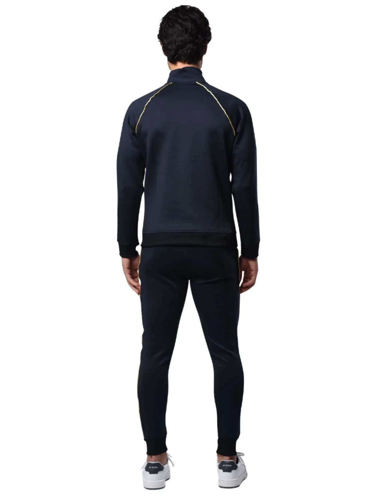 Gold Piping Tracksuit | BLACK