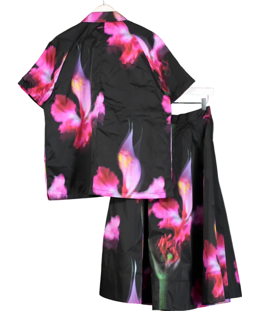 Marc Jacobs Black Abstract Print Shirt And Skirt Co-ord UK XS/S