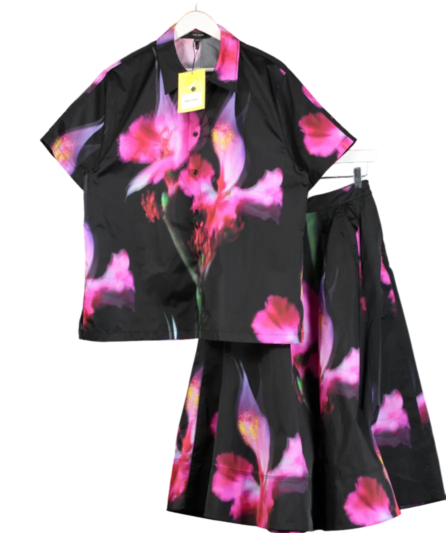 Marc Jacobs Black Abstract Print Shirt And Skirt Co-ord UK XS/S