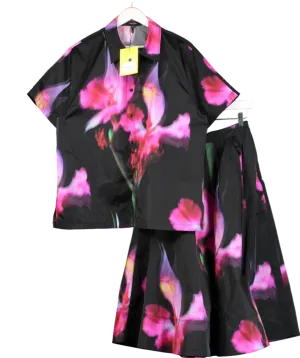 Marc Jacobs Black Abstract Print Shirt And Skirt Co-ord UK XS/S