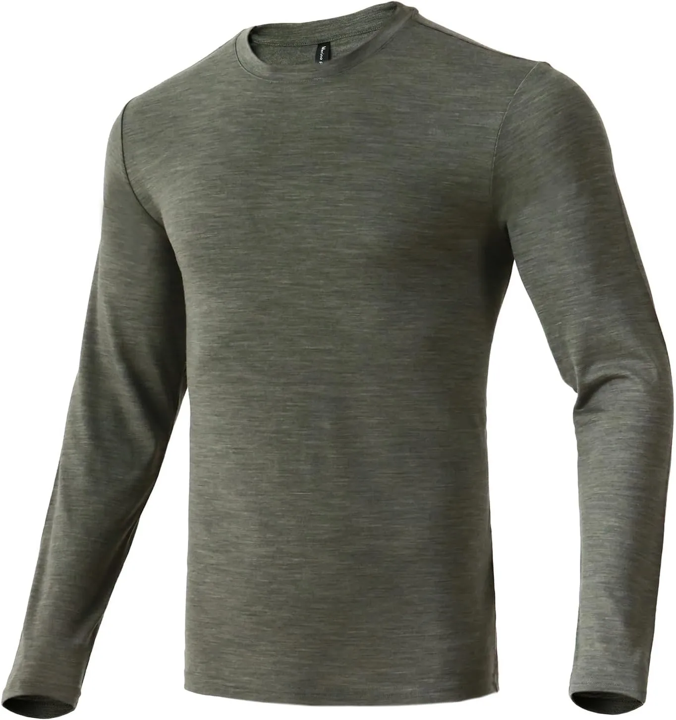 Merino Protect 100% Merino Wool Base Layer Mens Soft Long Sleeve Shirts Odor Resistance Thermal Underwear for Hunting Hiking