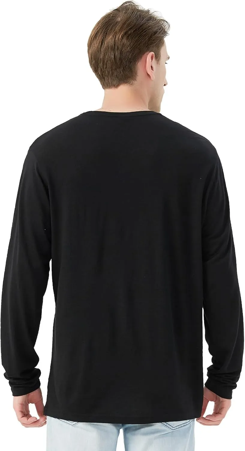 Merino Protect 100% Merino Wool Base Layer Mens Soft Long Sleeve Shirts Odor Resistance Thermal Underwear for Hunting Hiking