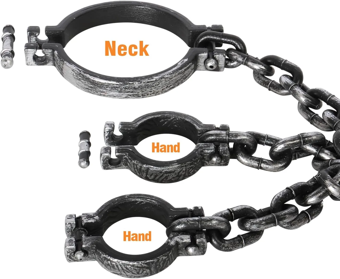 Orange Prisoner Jumpsuit with Belt and Upper body Handcuffs,Orange Prison Inmate Outfit Adult Halloween Inmate Onesie
