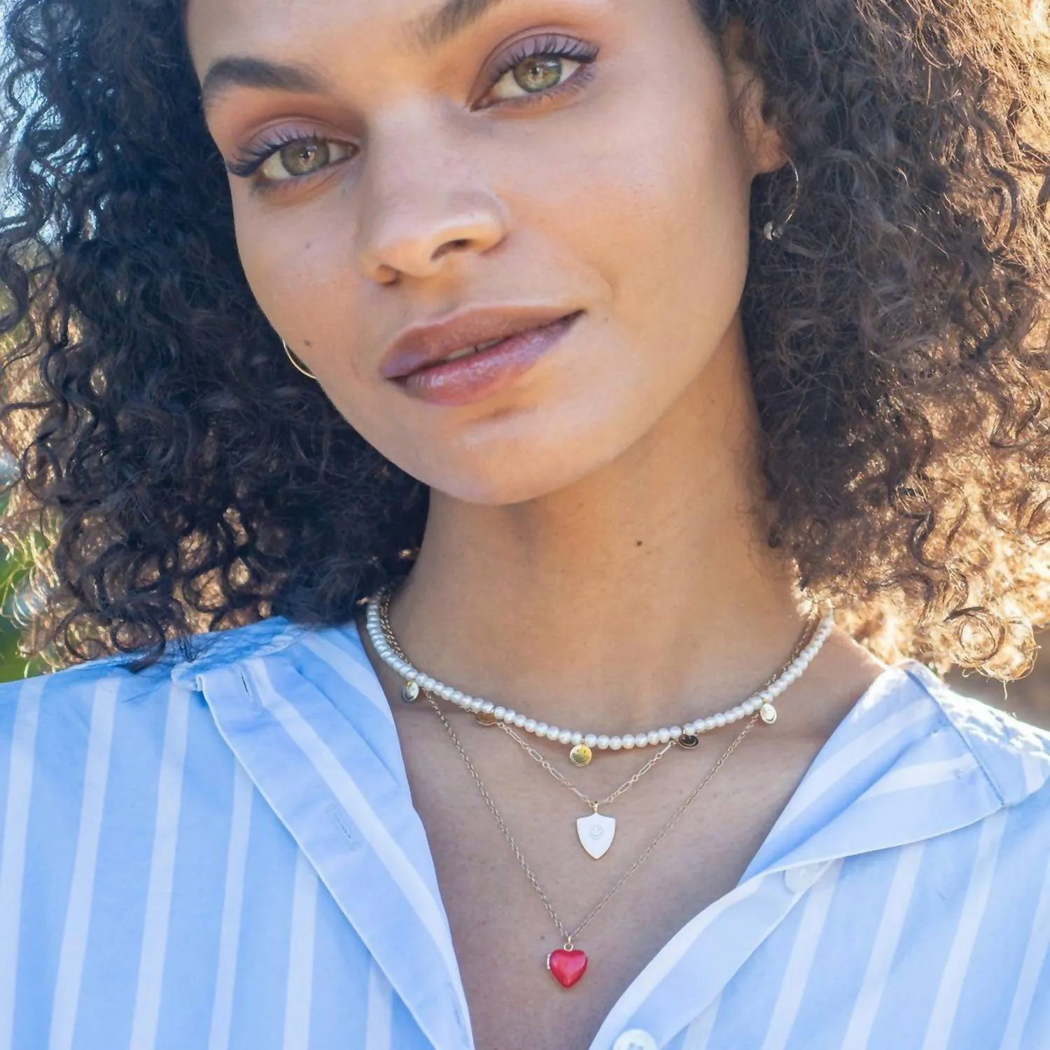 "i Got This" Merit Shield Badge Necklace In Gold