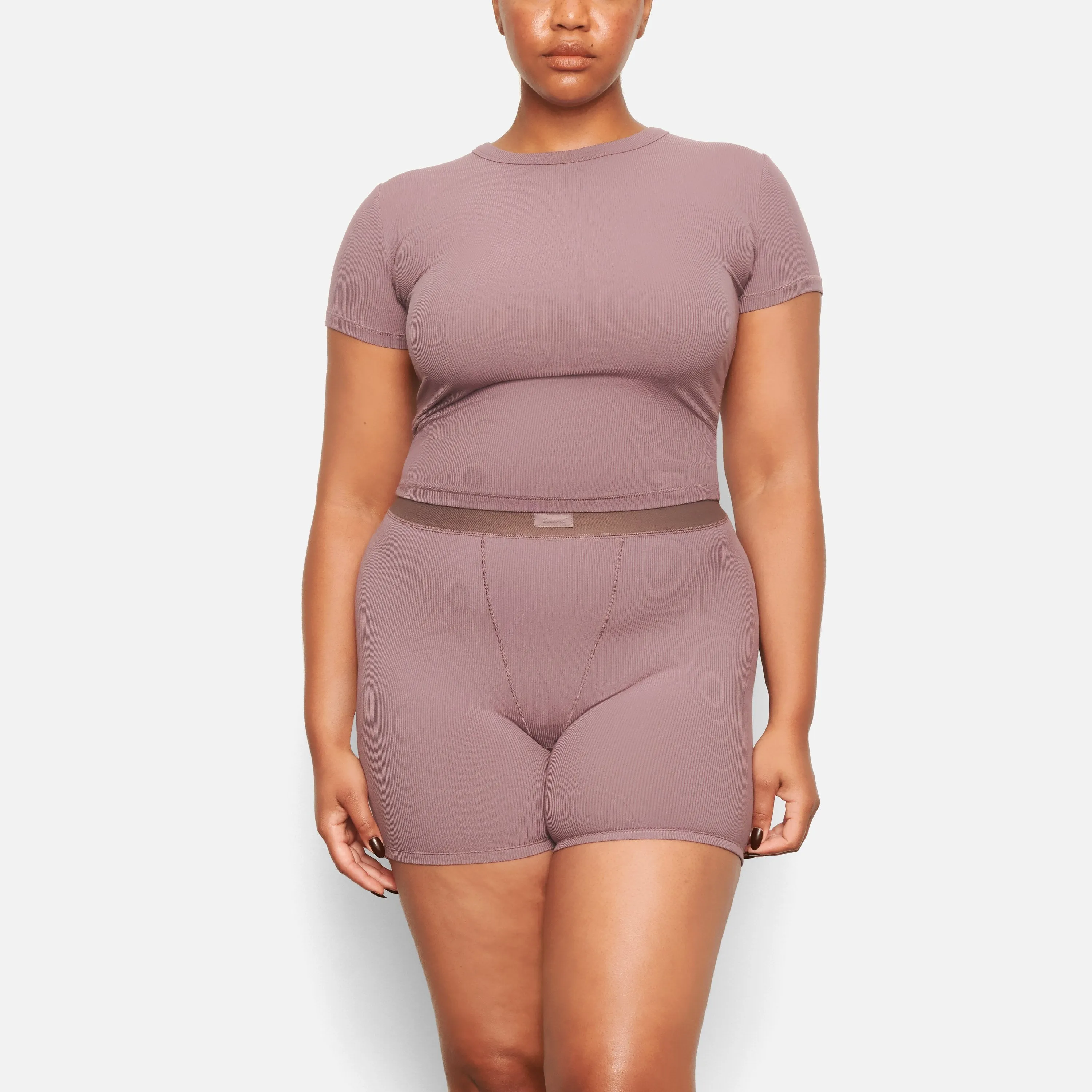 SOFT LOUNGE BABY TEE | PLUM