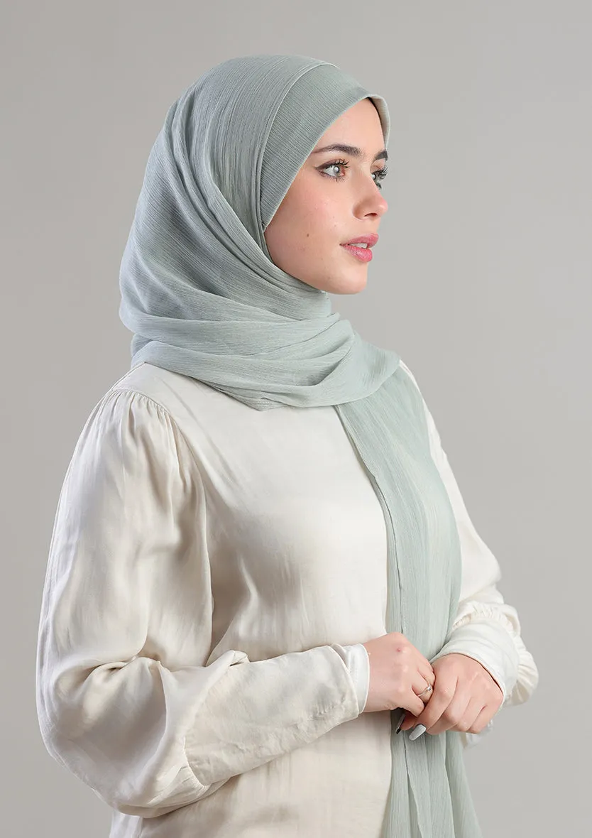 Soft Sage Instant Hijab With Inner