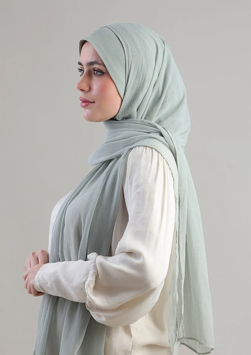 Soft Sage Instant Hijab With Inner