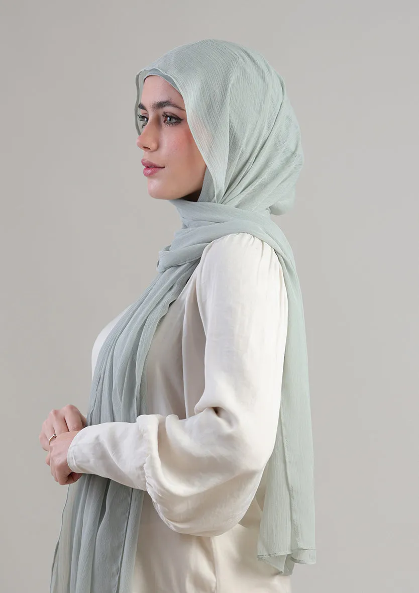 Soft Sage Instant Hijab With Inner