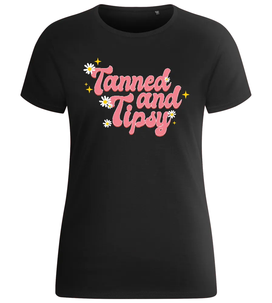 Tanned & Tipsy Design - Basic women's fitted t-shirt
