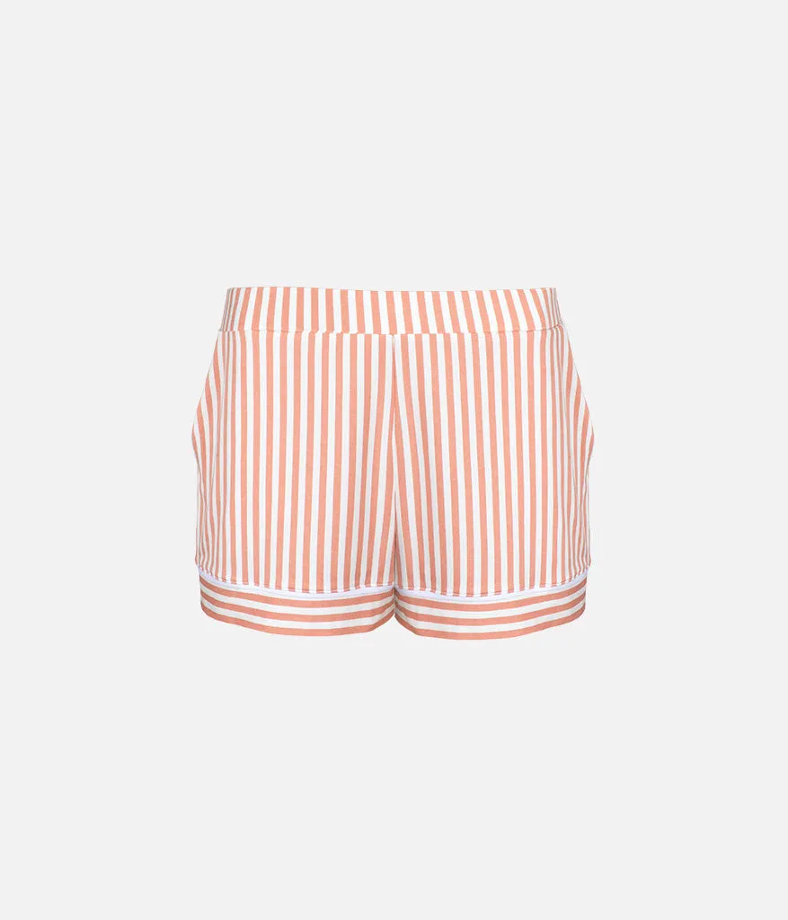 The All-Day Lounge Short: Shell Pink Stripe