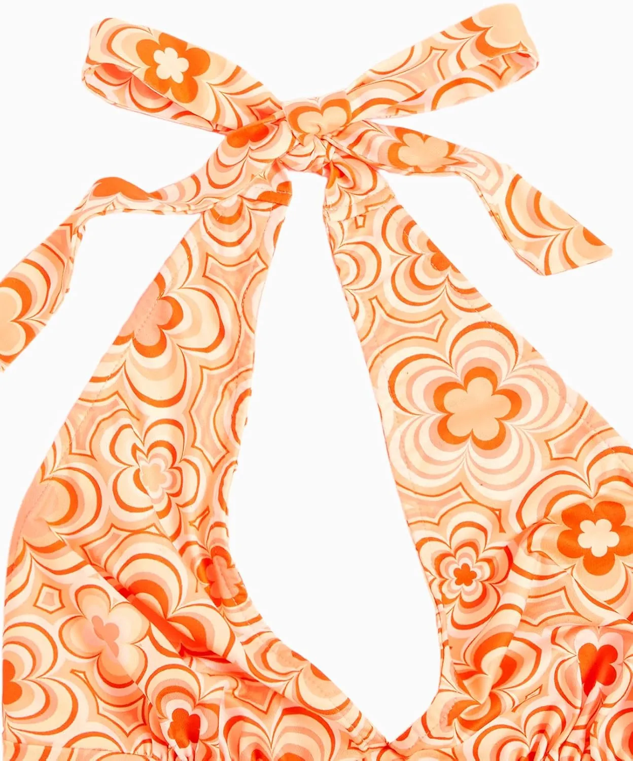 Verdusa Women's 2 Piece Outfit Floral Crop Halter Top and Split Bodycon Sets
