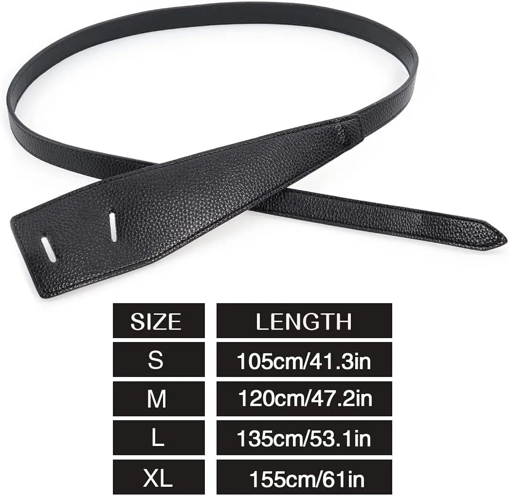 Women Faux Leather Tie Belt Knotted Wide Waist Belt for Jeans Jumpsuit Coat Dress